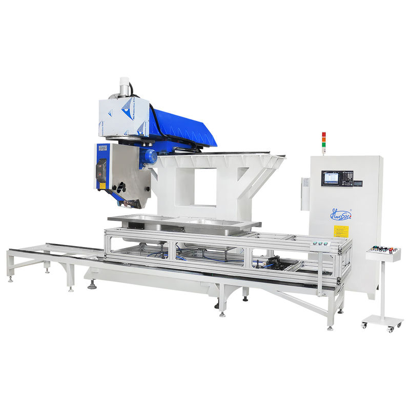 Hwashi Inox SS304 المطبخ مزدوج المغسلة خيط آلة لحام والفولاذ المقاوم للصدأ CNC المغسلة الملمع آلة طحن