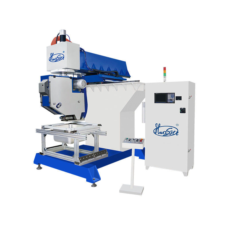 Hwashi Inox SS304 المطبخ مزدوج المغسلة خيط آلة لحام والفولاذ المقاوم للصدأ CNC المغسلة الملمع آلة طحن