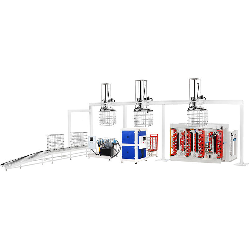 آلة إنتاج أقفاص IBC أوتوماتيكية بالكامل بإنتاجية 80 قفصًا في الساعة، وهندسة دقيقة، وشهادة CE/CCC