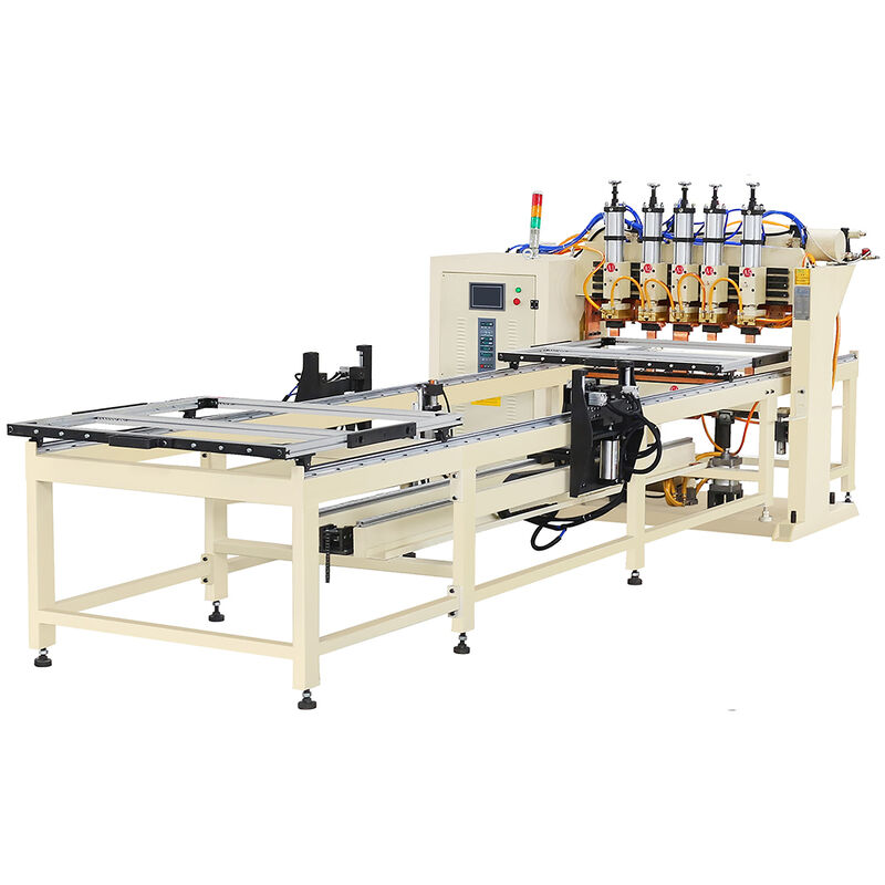 آلة لحام شبكة سلكية ثلاجة مع تغذية طبقة مزدوجة ونظام تغذية تلقائي 10 أقطاب كهربائية